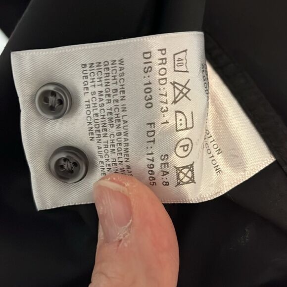 Hugo Boss button down BLACK Shirt 100% Cotton shirt pointed collar French Cuff - Picture 5 of 5